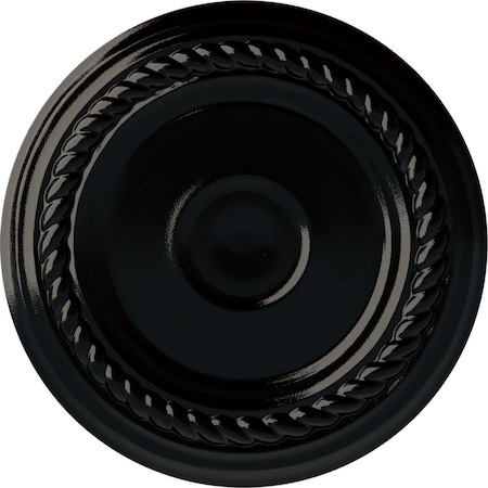 Ekena Millwork Small Alexandria Ceiling Medallion (Fits Canopies up to 4 5/8"), 7 7/8"OD x 3/4"P, Black Pearl CM07ALBPS